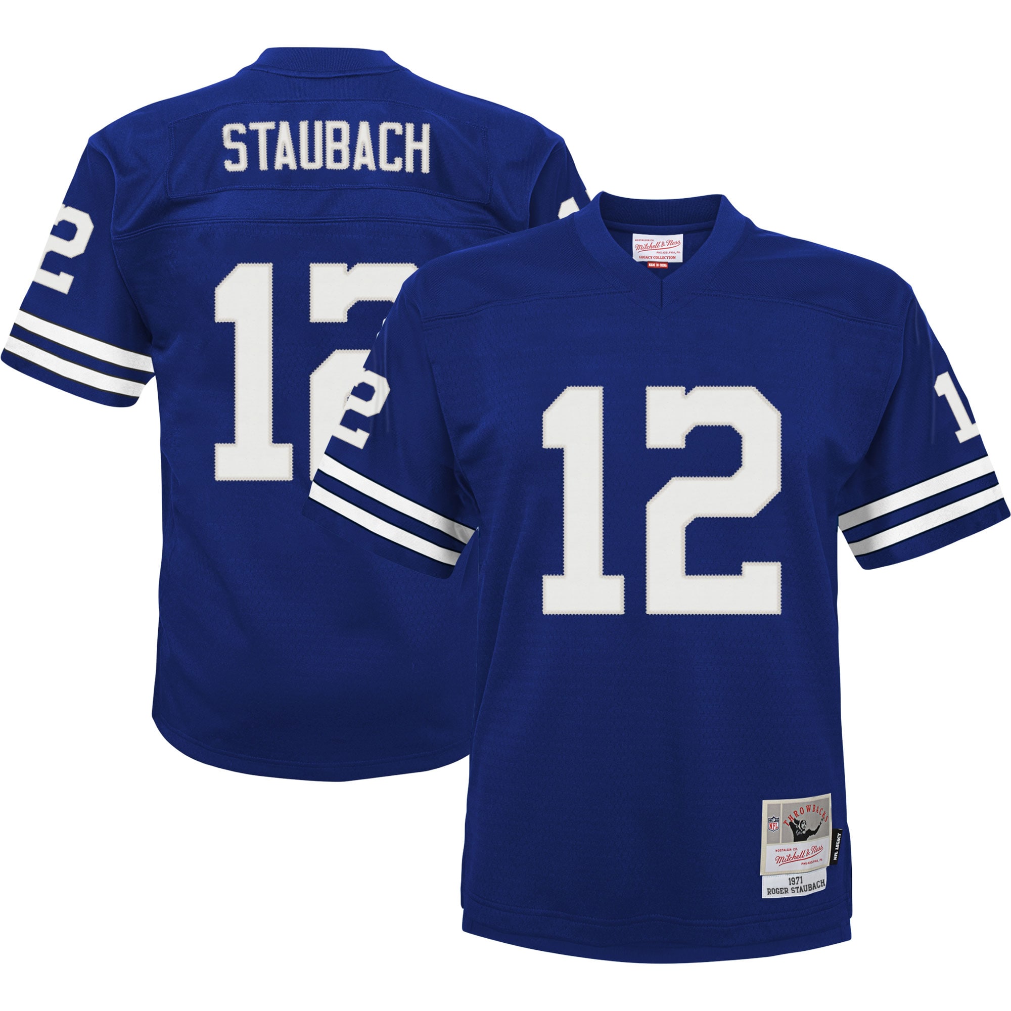 Infant Dallas Cowboys Roger Staubach Mitchell & Ness Navy 1971 Retired Legacy Jersey JS9657 Saliibo