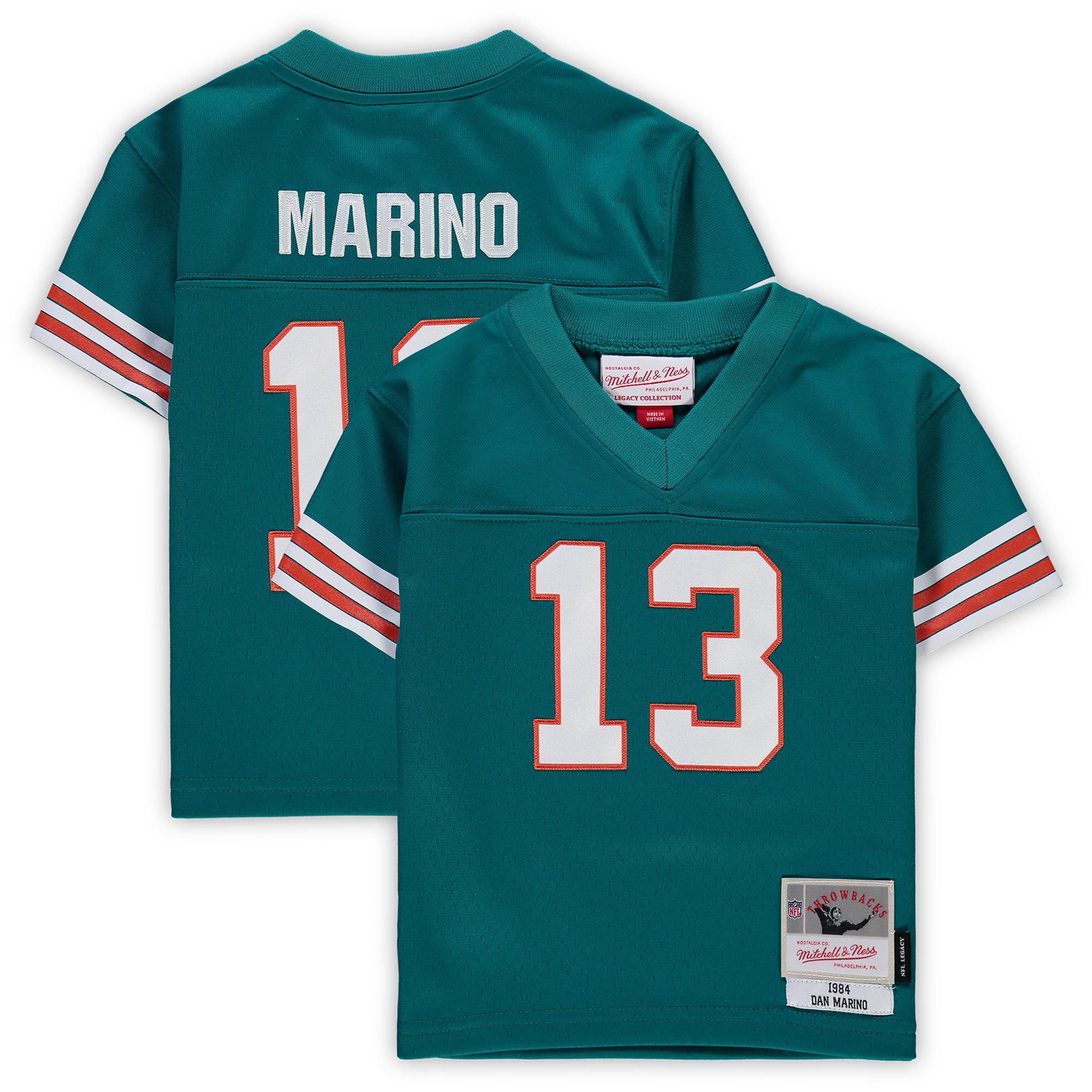 Infant Miami Dolphins Dan Marino Mitchell & Ness Aqua 1984 Retired Legacy Jersey JS3336 Saliibo