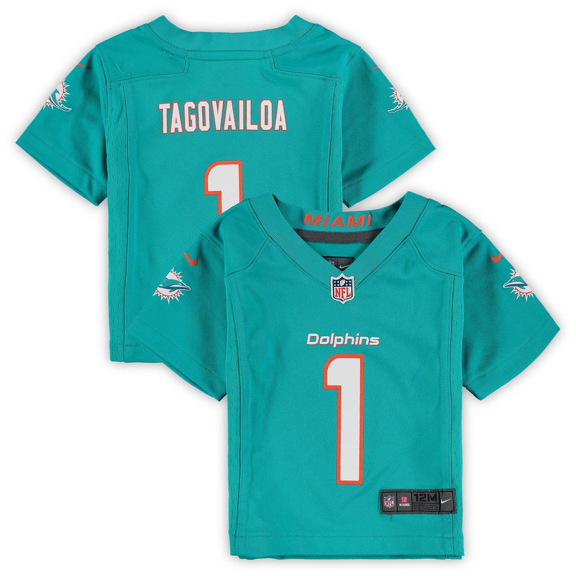 Infant Miami Dolphins Tua Tagovailoa Aqua Game Jersey JS2732 Saliibo