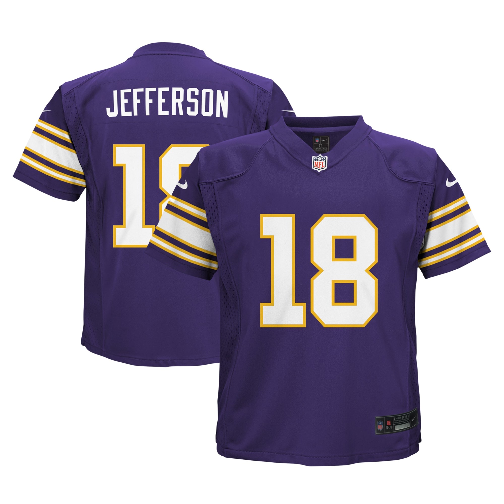 Infant Minnesota Vikings Justin Jefferson Purple Alternate Game Jersey JS3931 Saliibo