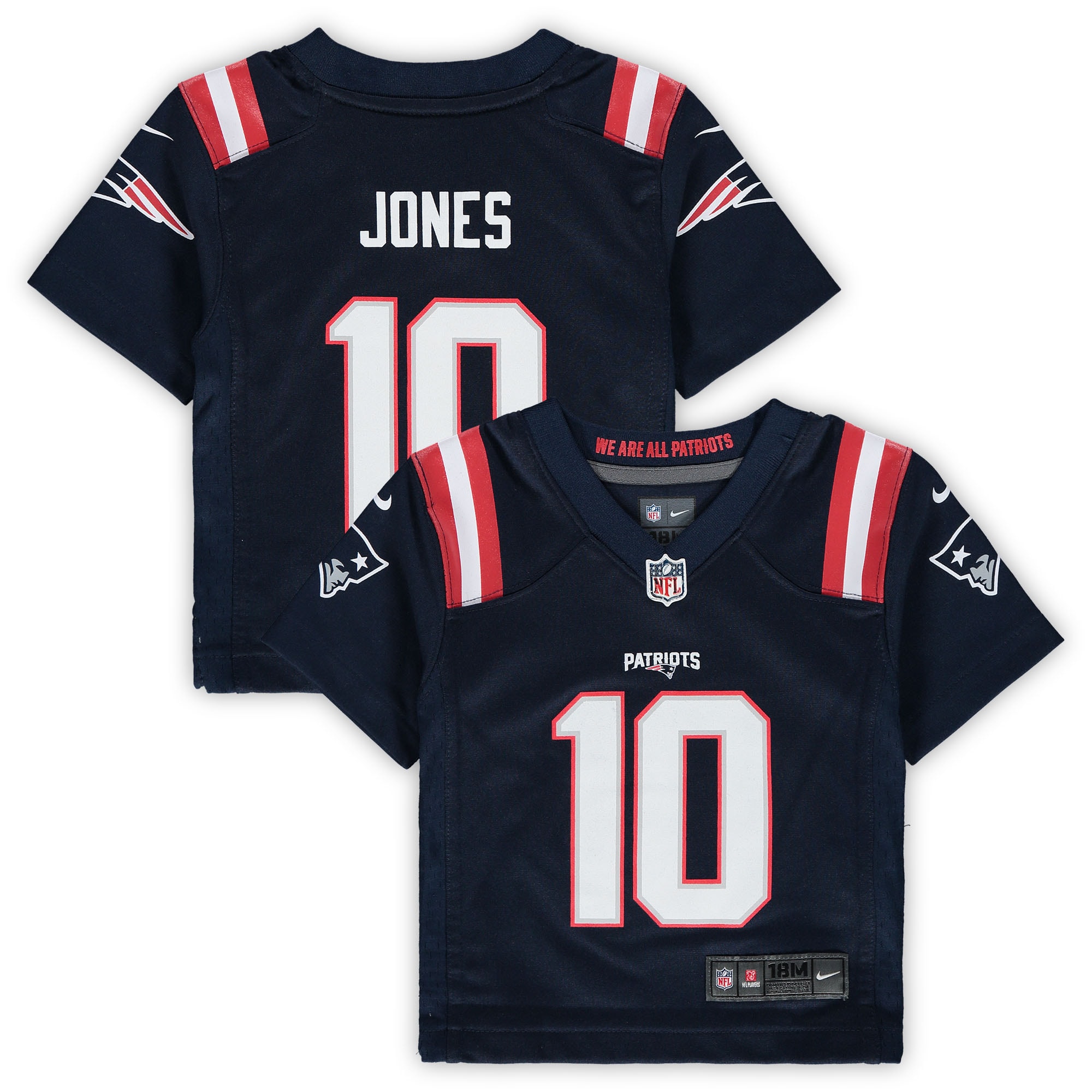 Infant New England Patriots Mac Jones Navy Game Jersey JS2579 Saliibo