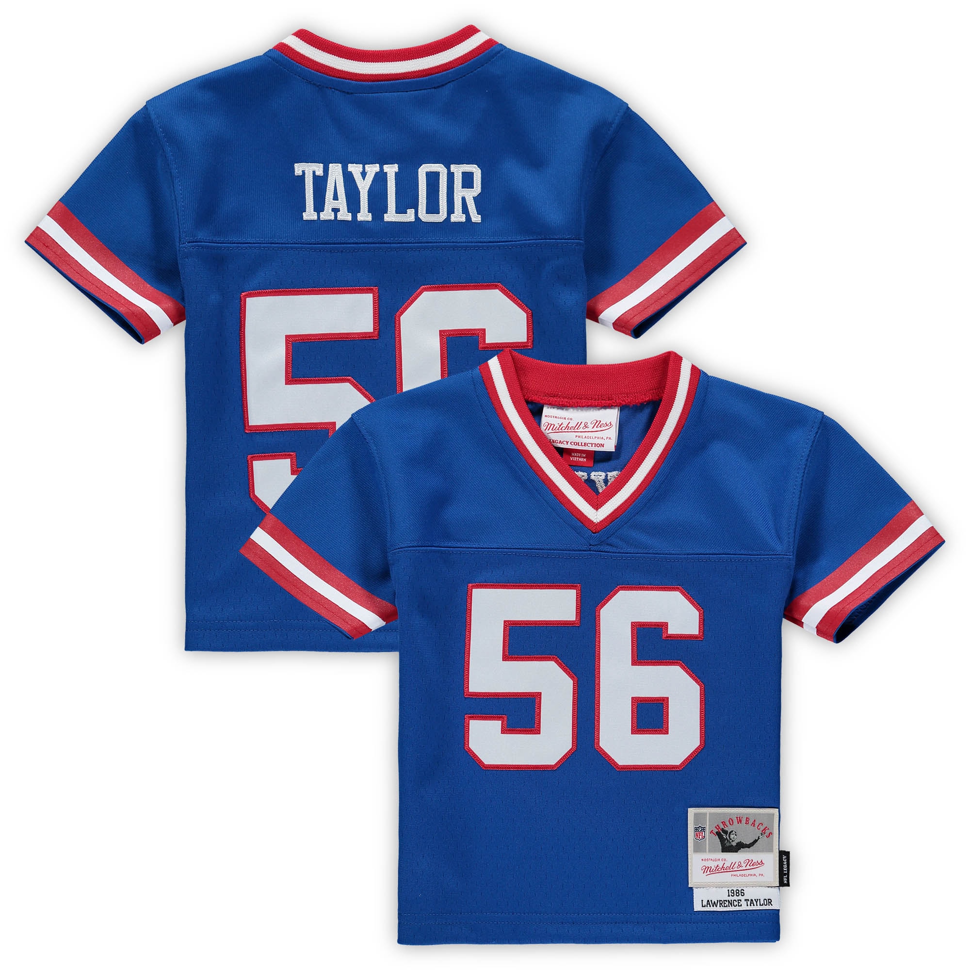 Infant New York Giants Lawrence Taylor Mitchell & Ness Royal 1986 Retired Legacy Jersey JS9789 Saliibo
