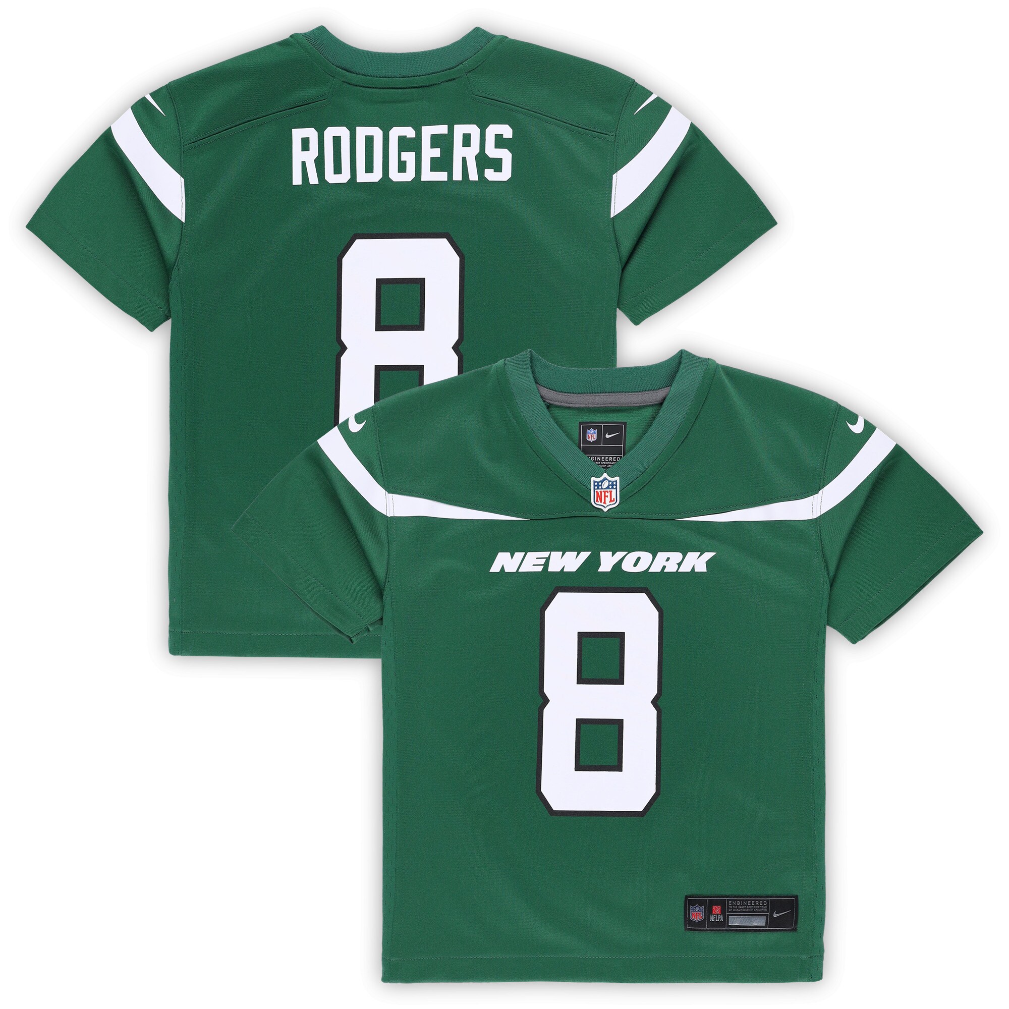 Infant New York Jets Aaron Rodgers Gotham Green Game Jersey JS1414 Saliibo