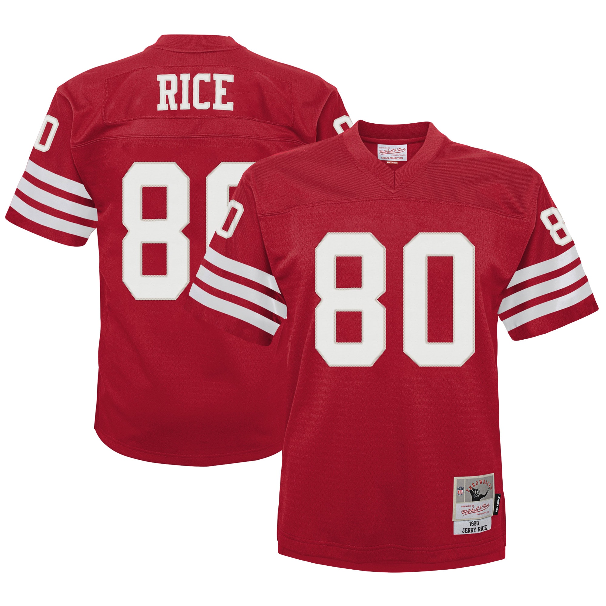 Infant San Francisco 49ers Jerry Rice Mitchell & Ness Scarlet 1990 Retired Legacy Jersey JS7312 Saliibo