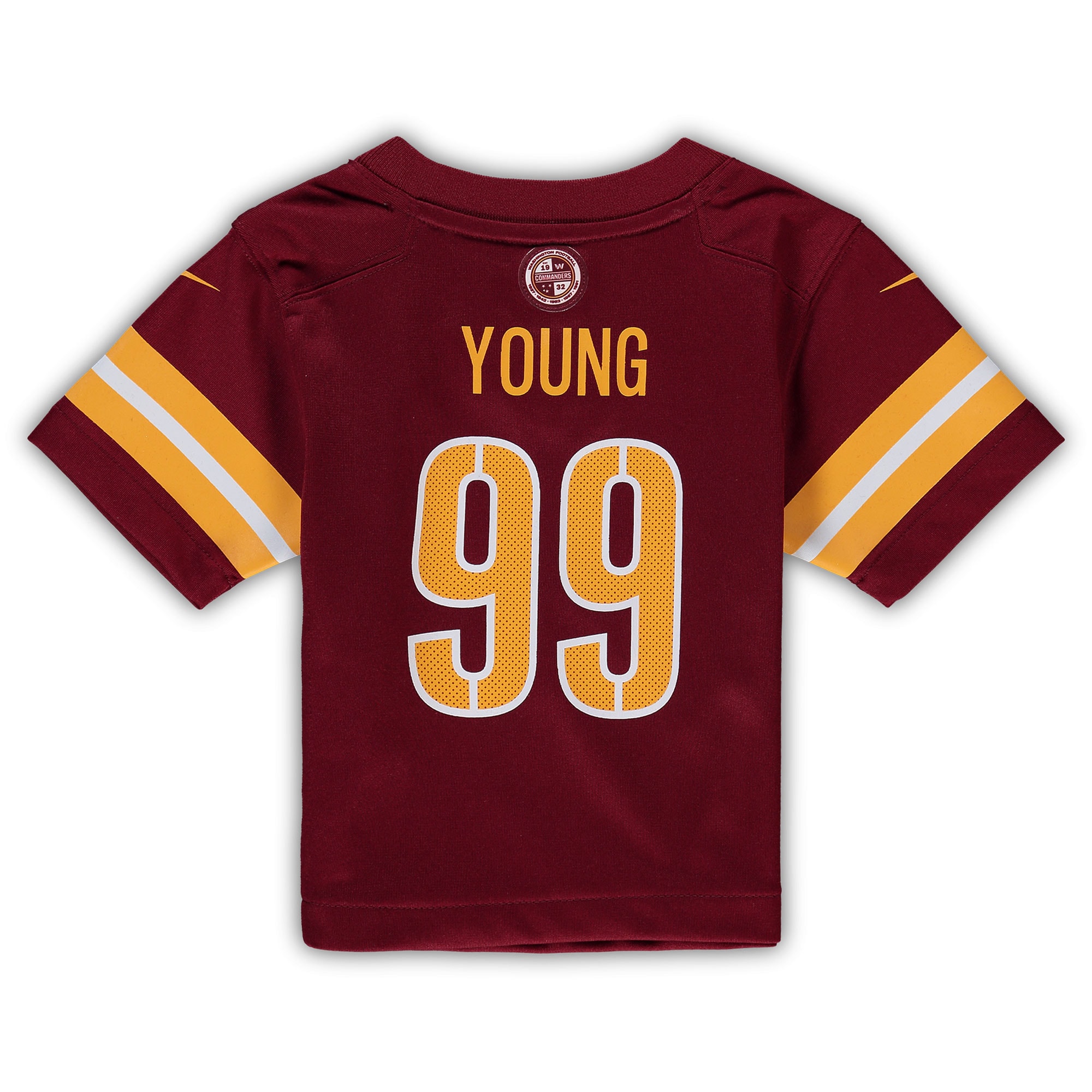 Infant Washington Commanders Chase Young Burgundy Game Jersey JS3018 Saliibo - Image 3