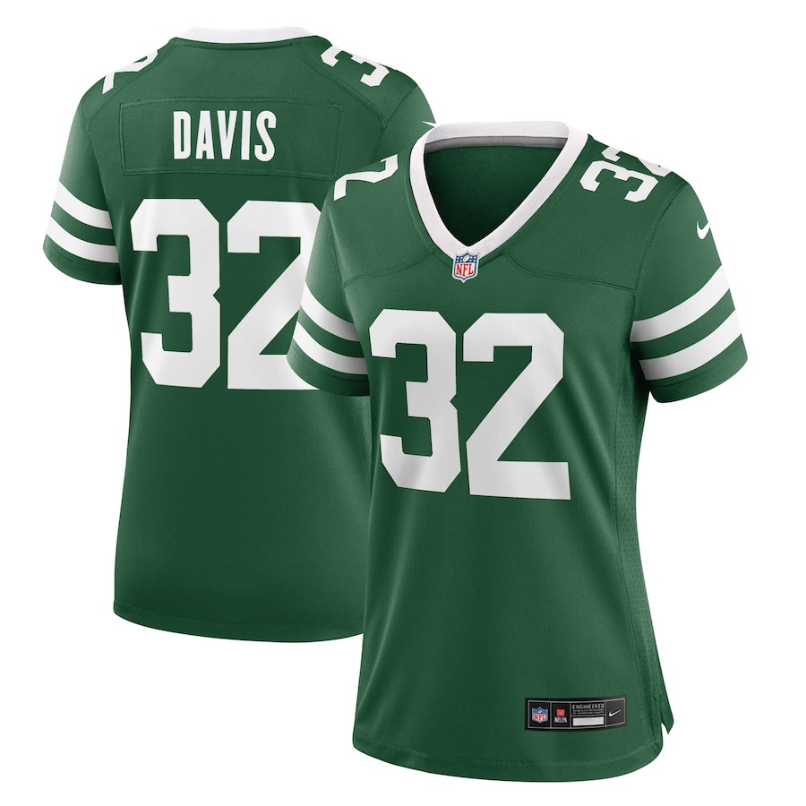Isaiah Davis 32 New York Jets Women's Team Game Jersey - Legacy Green JS6194 Saliibo