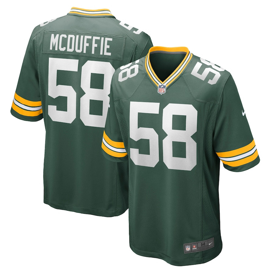 Isaiah McDuffie 58 Green Bay Packers Men Game Jersey - Green JS6194 Saliibo
