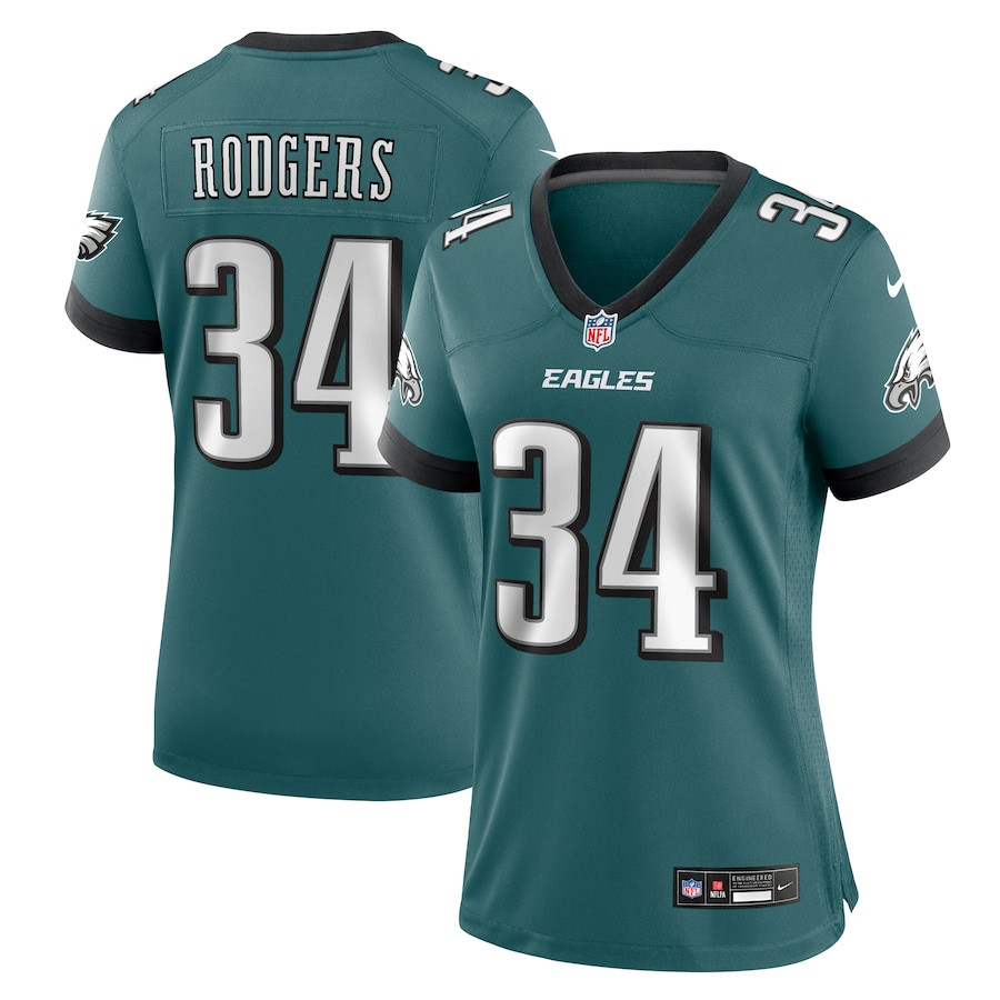 Isaiah Rodgers 34 Philadelphia Eagles Women's Team Game Jersey - Midnight Green JS9243 Saliibo