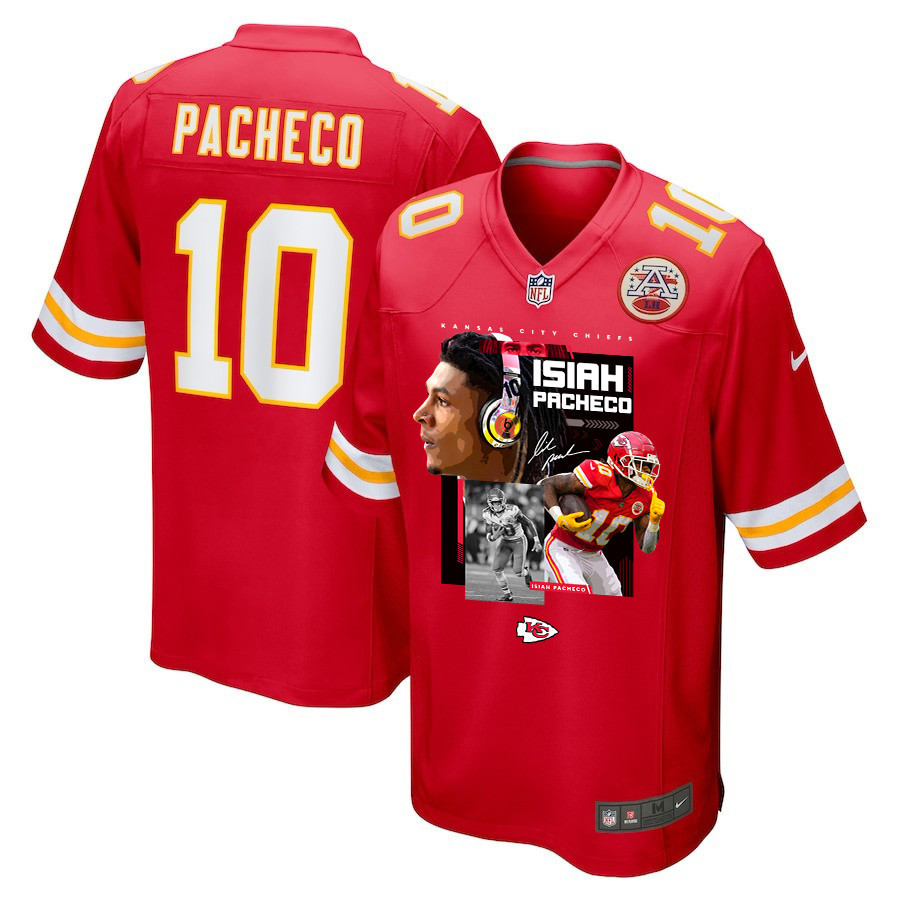 Isiah Pacheco 10 Kansas City Chiefs Pachinko Machine Game Men Jersey - Red JS1915 Saliibo