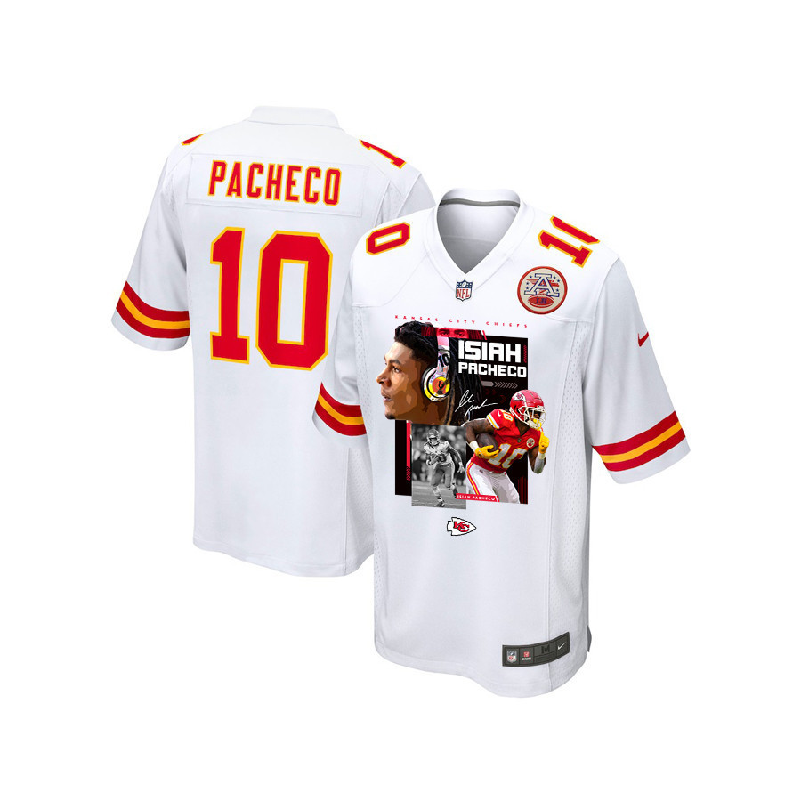 Isiah Pacheco 10 Kansas City Chiefs Pachinko Machine Game YOUTH Jersey - White JS8814 Saliibo