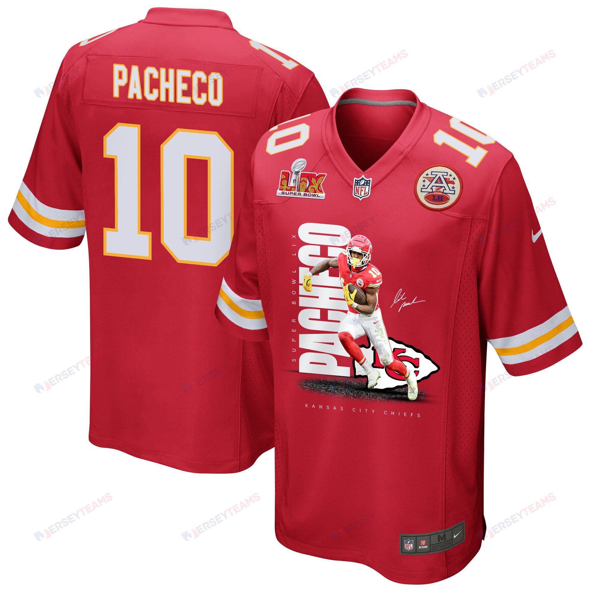Isiah Pacheco 10 Kansas City Chiefs Pop Game Men Jersey - Red JS5400 Saliibo