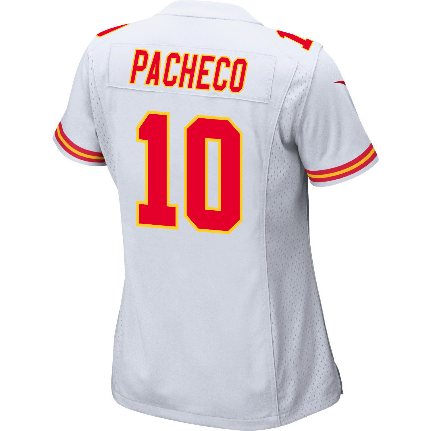 Isiah Pacheco 10 Kansas City Chiefs Super Bowl LVIII Champions 4X Game Women Jersey - White JS6728 Saliibo - Image 3