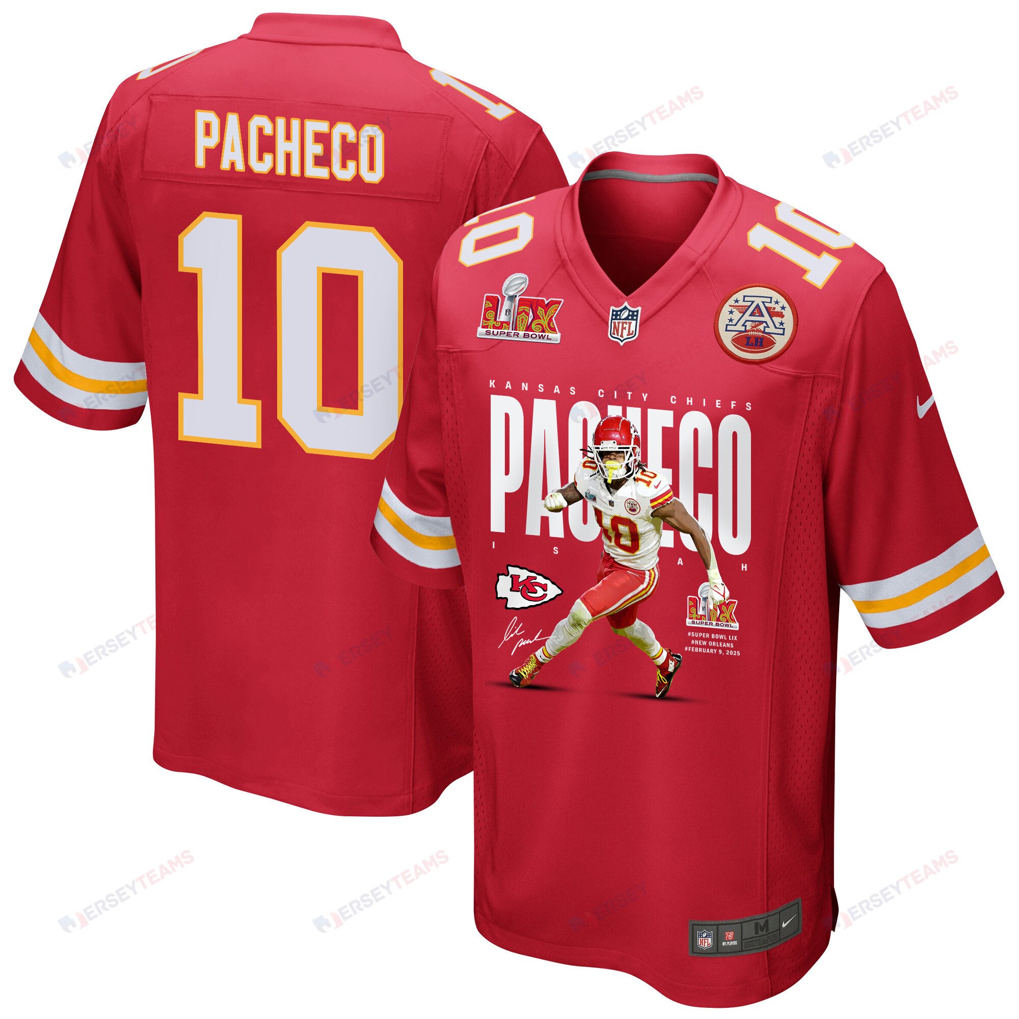 Isiah Pacheco 10 Kansas City Chiefs The Hero Game Men Jersey - Red JS1978 Saliibo