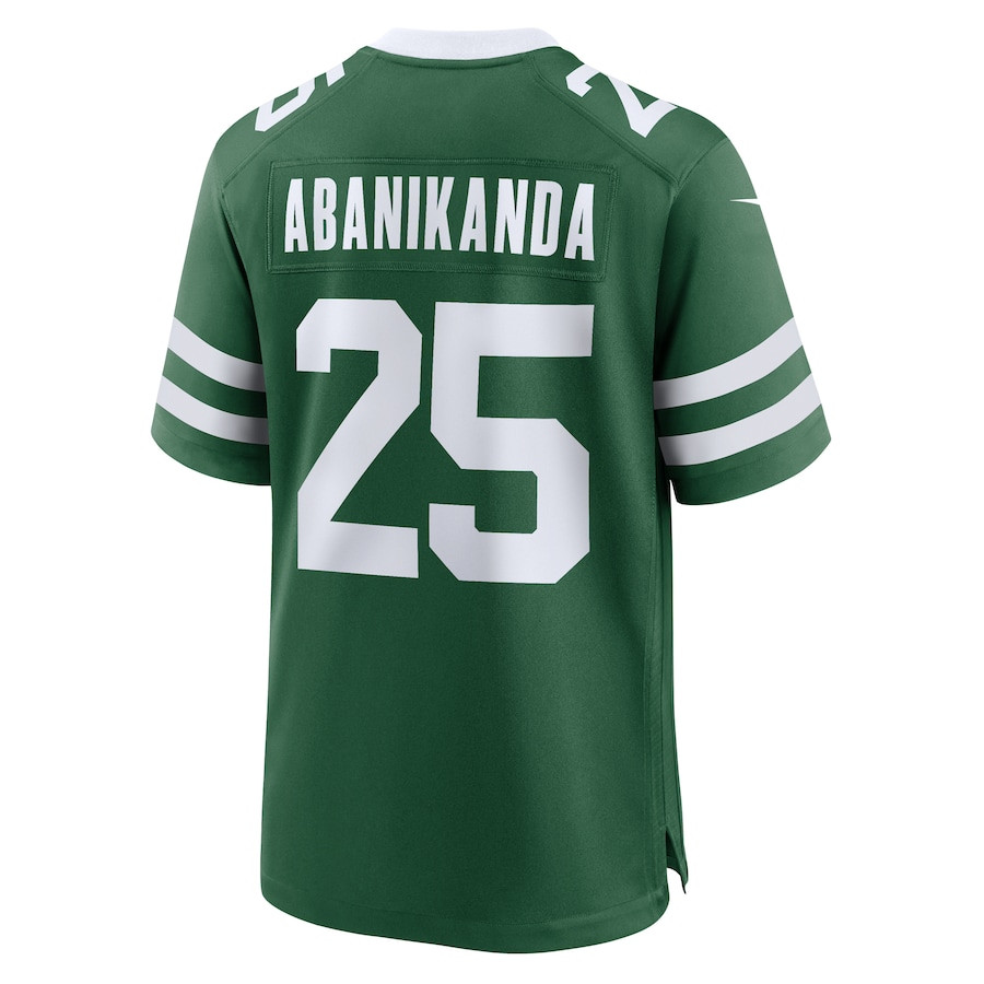 Israel Abanikanda 25 New York Jets Team Game Men Jersey - Legacy Green JS3539 Saliibo - Image 3