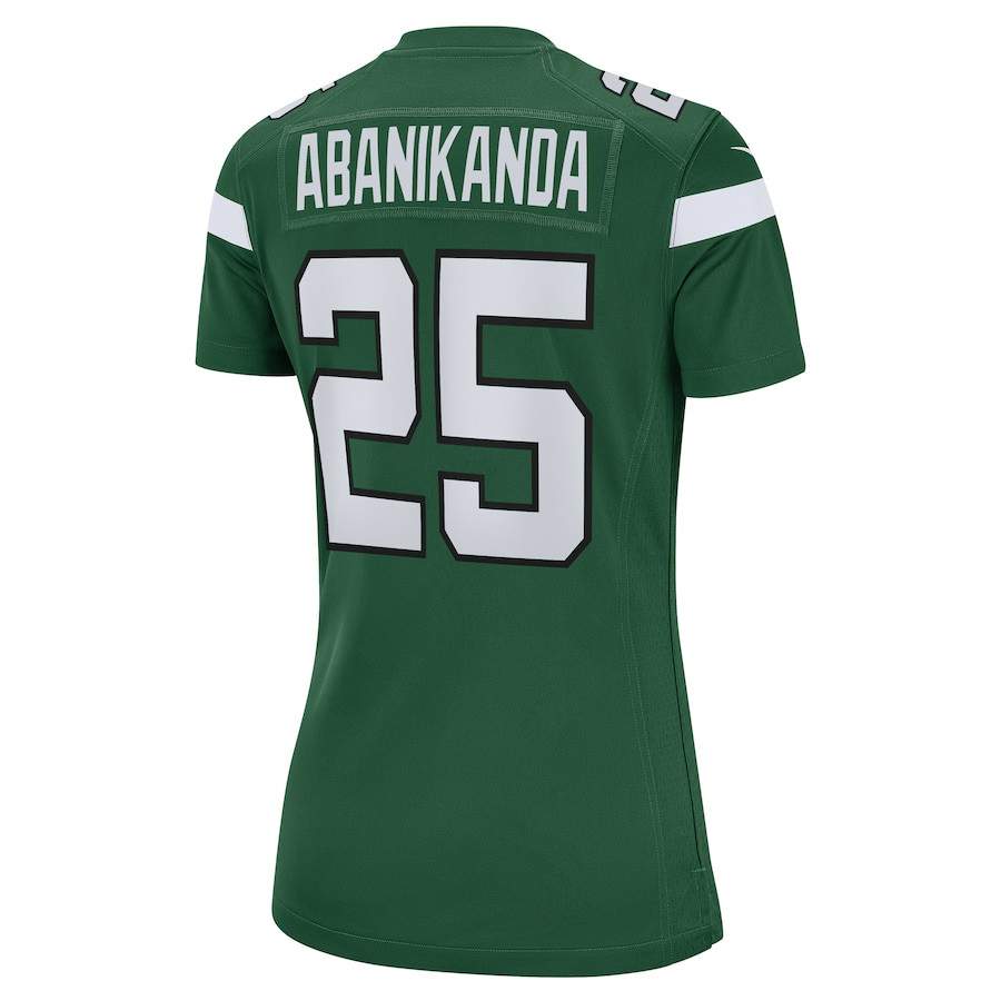 Israel Abanikanda 25 New York Jets Women's Game Jersey - Gotham Green JS5723 Saliibo - Image 3