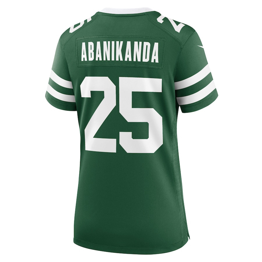 Israel Abanikanda 25 New York Jets Women's Team Game Jersey - Legacy Green JS1449 Saliibo - Image 3
