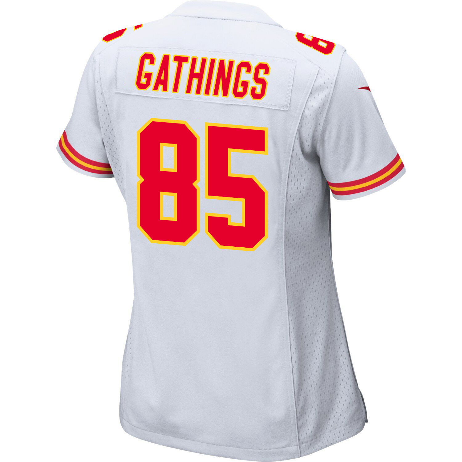 Izaiah Gathings 85 Kansas City Chiefs Super Bowl LVIII Champions 4 Stars Patch Game Women Jersey - White JS5050 Saliibo - Image 3
