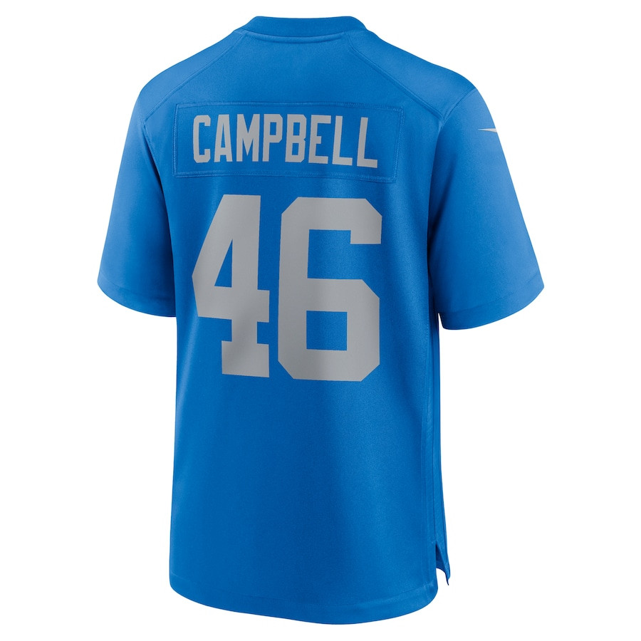 Jack Campbell 46 Detroit Lions Alternate Game Men Jersey - Blue JS1745 Saliibo - Image 3
