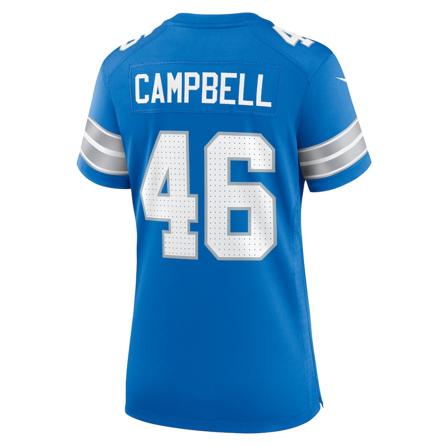 Jack Campbell #46 Detroit Lions Super Bowl LIX Women's Jersey - Blue JS4114 Saliibo - Image 3