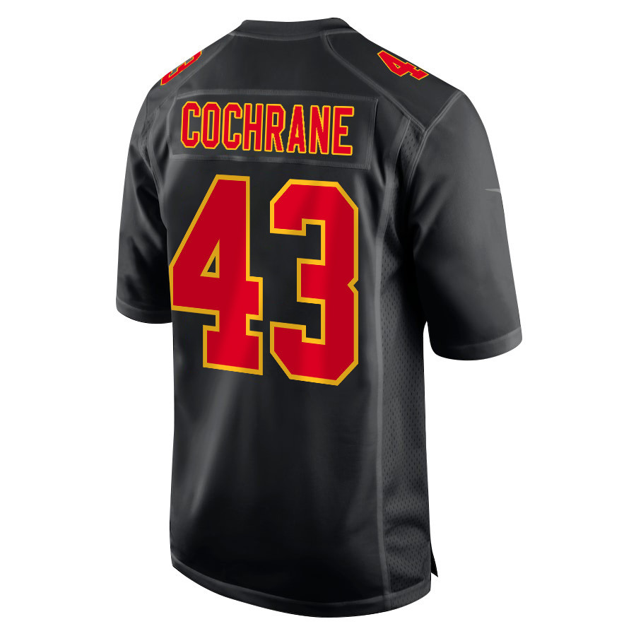 Jack Cochrane 43 Kansas City Chiefs Super Bowl LVIII Champions 4X Fashion Game Men Jersey - Carbon Black JS4758 Saliibo - Image 3
