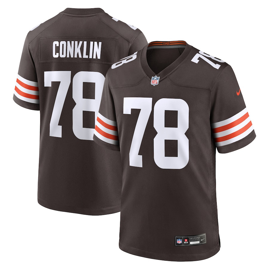 Jack Conklin 78 Cleveland Browns Team Game Men Jersey - Brown JS8720 Saliibo