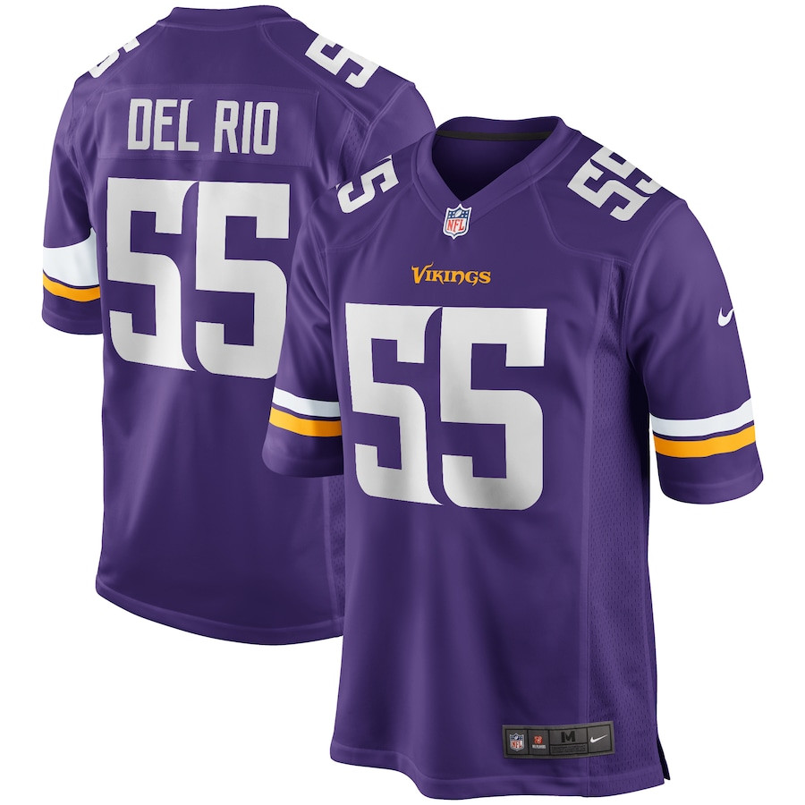 Jack Del Rio 55 Minnesota Vikings Men Game Retired Jersey - Purple JS9793 Saliibo