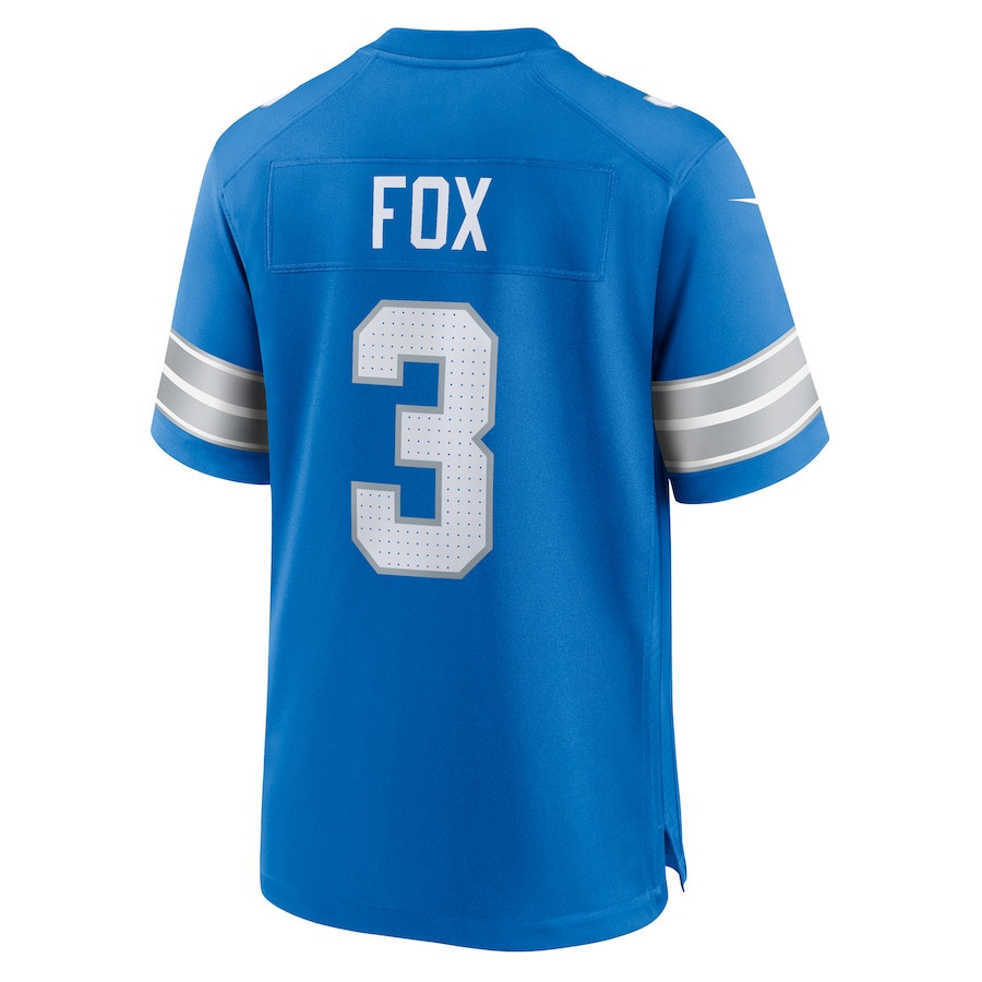 Jack Fox #3 Detroit Lions Super Bowl LIX Jersey - Men's - Blue JS4036 Saliibo - Image 3