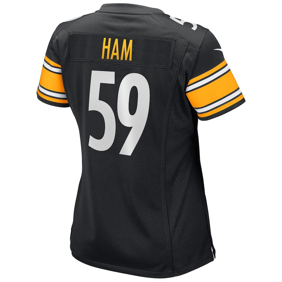 Jack Ham 59 Pittsburgh Steelers Women Game Retired Jersey - Black JS6565 Saliibo - Image 3