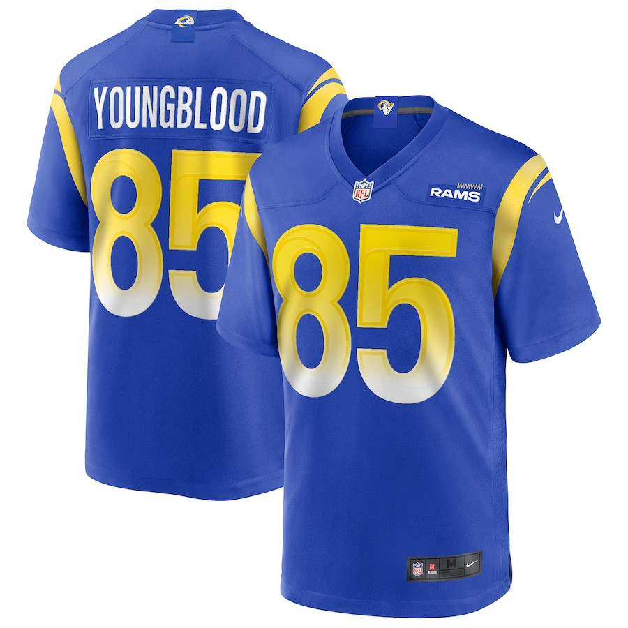 Jack Youngblood 85 Los Angeles Rams Men Game Retired Jersey - Royal JS9043 Saliibo