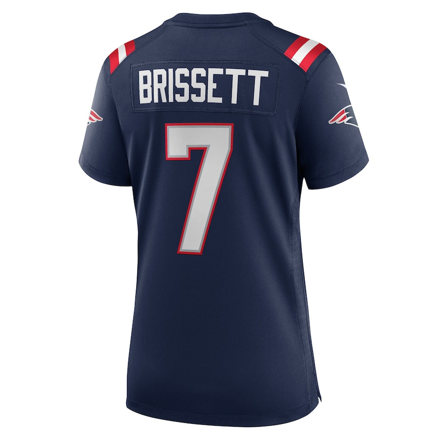 Jacoby Brissett 7 New England Patriots Women's Team Game Jersey - Navy JS5178 Saliibo - Image 3