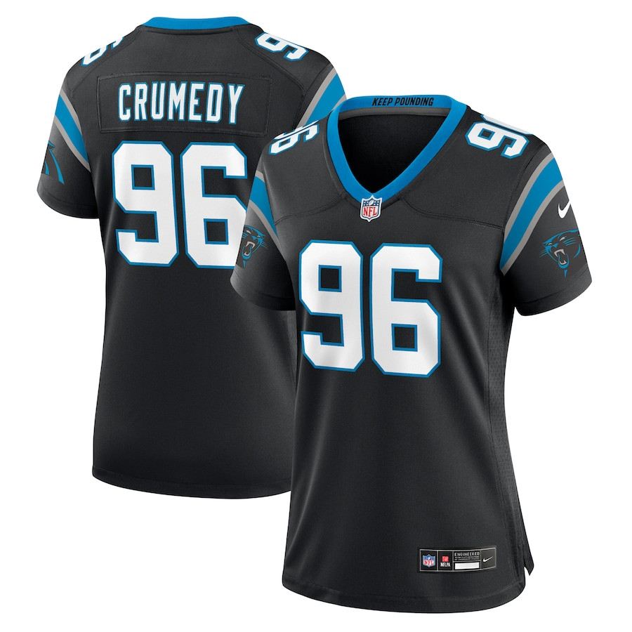 Jaden Crumedy 96 Carolina Panthers Women's Game Jersey - Black JS8336 Saliibo
