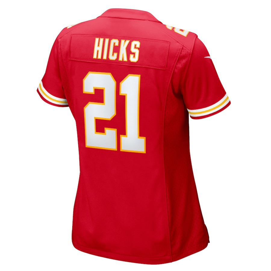 Jaden Hicks 21 Kansas City Chiefs Women's Game Jersey - Red JS9171 Saliibo - Image 3