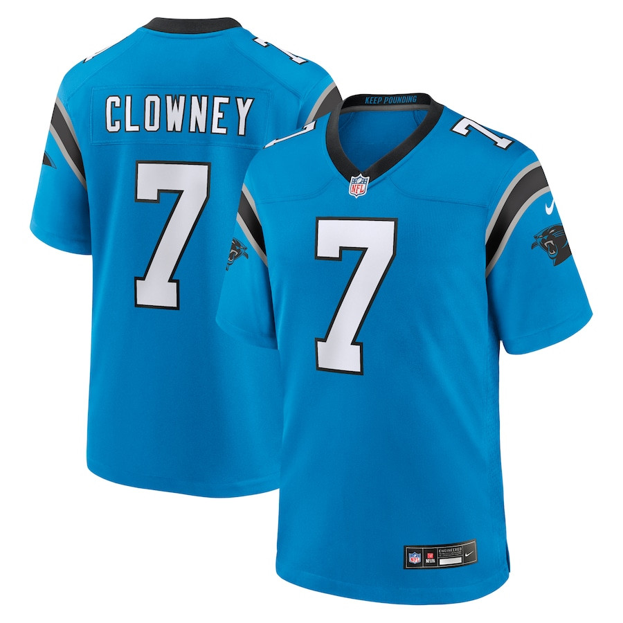 Jadeveon Clowney 7 Carolina Panthers Alternate Game Jersey - Men Blue JS7356 Saliibo