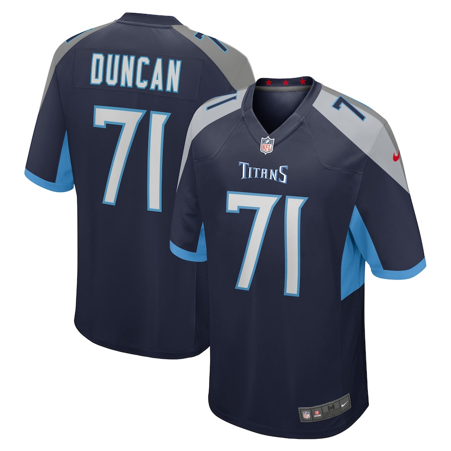 Jaelyn Duncan 71 Tennessee Titans Game Men Jersey - Navy JS2779 Saliibo