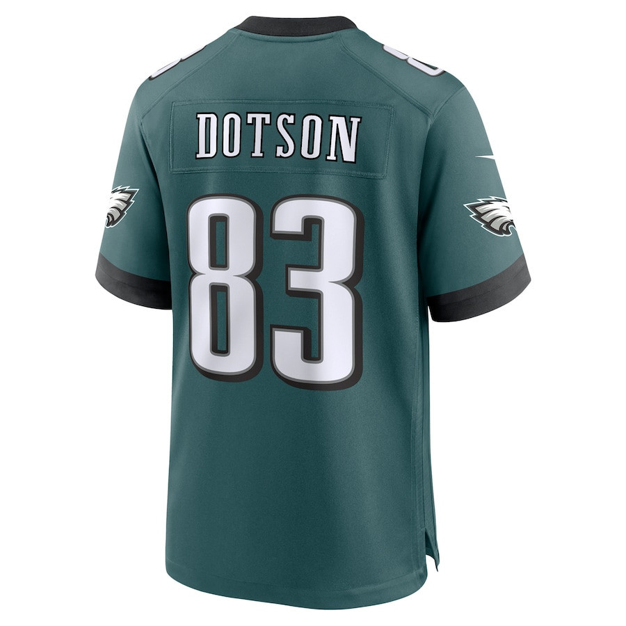 Jahan Dotson #83 Philadelphia Eagles Super Bowl LIX YOUTH Jersey - Midnight Green JS9758 Saliibo - Image 3