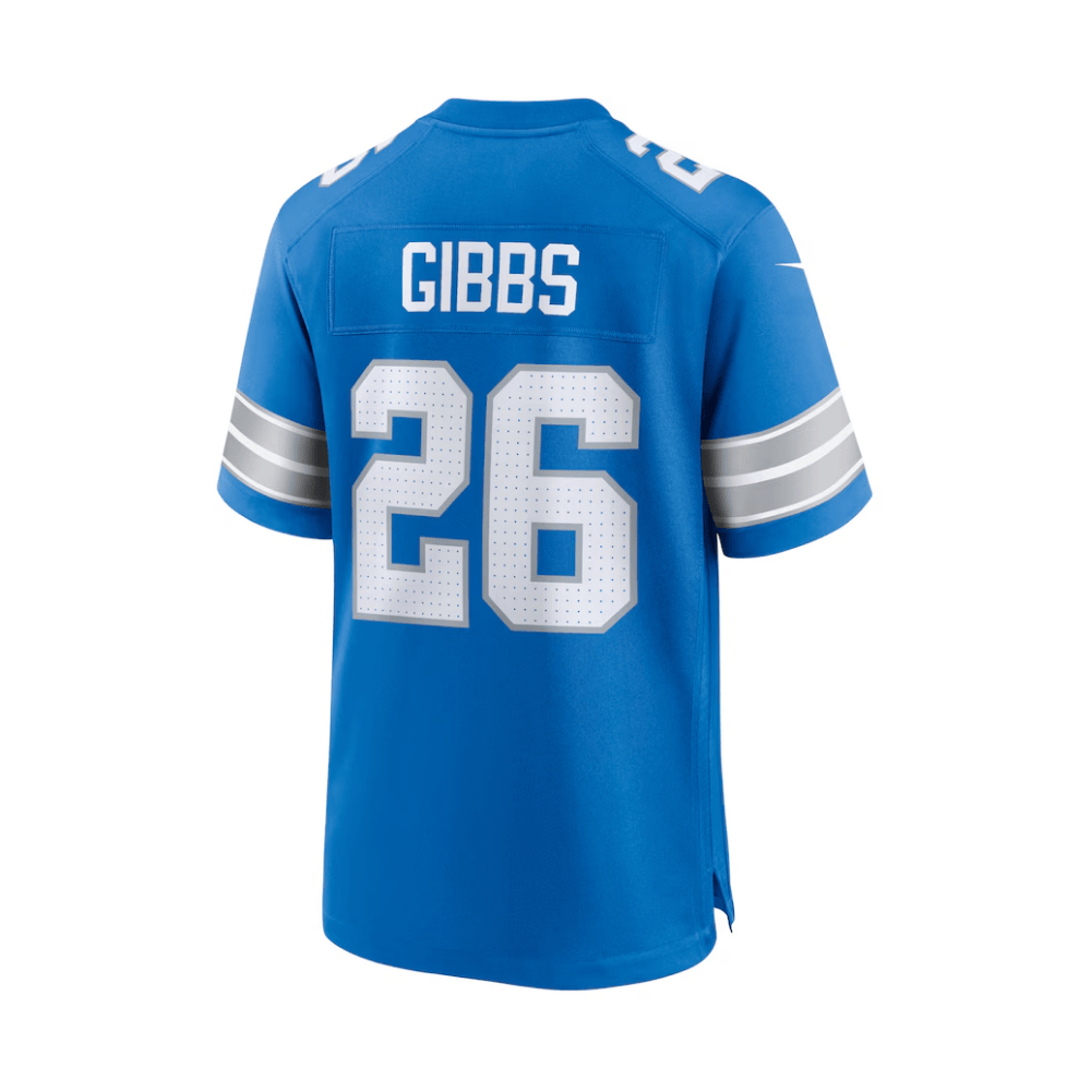 Jahmyr Gibbs 26 Detroit Lions 2025 Pro Bowl Patch Game Men Jersey - Blue JS1302 Saliibo - Image 3