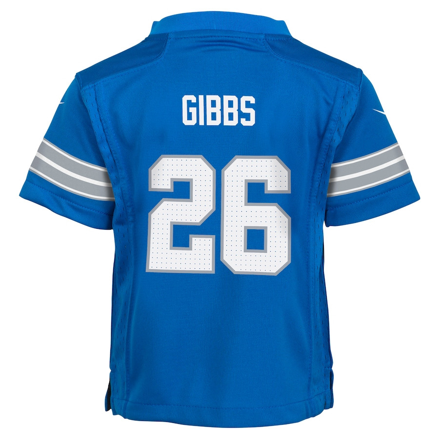 Jahmyr Gibbs 26 Detroit Lions Game YOUTH Jersey - Blue JS5343 Saliibo - Image 3