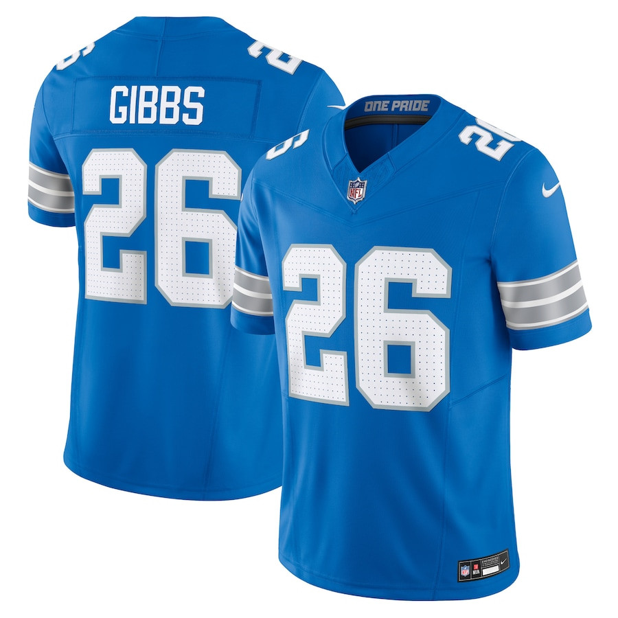Jahmyr Gibbs 26 Detroit Lions Vapor F.U.S.E. Limited Jersey - Blue JS3553 Saliibo