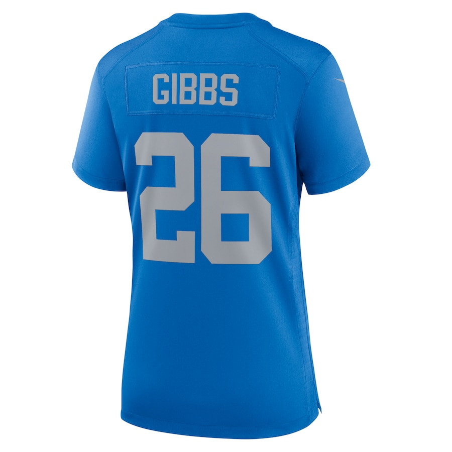 Jahmyr Gibbs 26 Detroit Lions Women's Alternate Game Jersey - Blue JS5950 Saliibo - Image 3