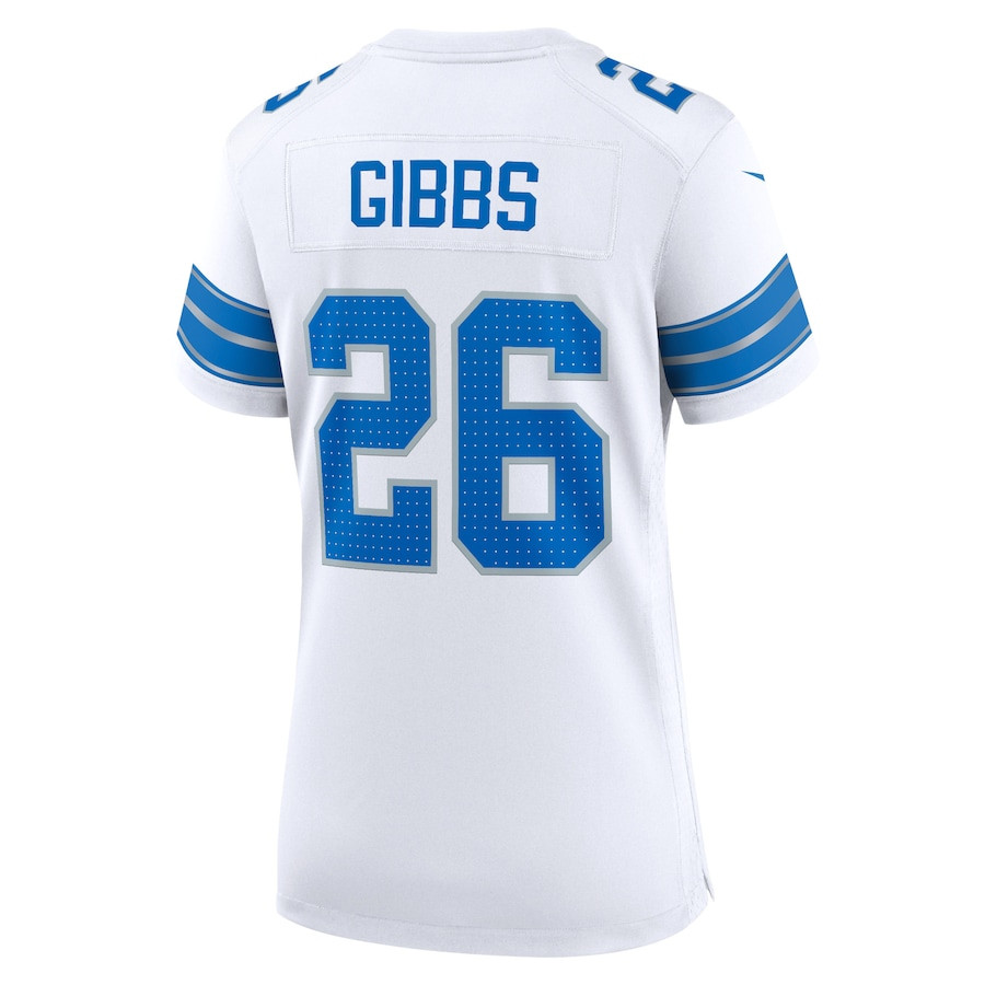 Jahmyr Gibbs 26 Detroit Lions Women's White Game Jersey - White JS2764 Saliibo - Image 3