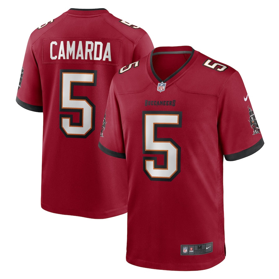 Jake Camarda 5 Tampa Bay Buccaneers Game Men Jersey - Red JS1440 Saliibo