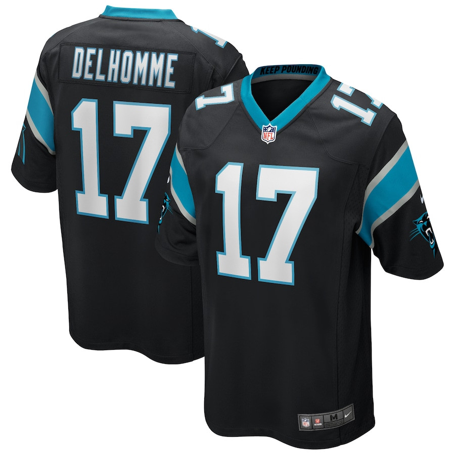 Jake Delhomme 17 Carolina Panthers Men Game Retired Jersey - Black JS6994 Saliibo
