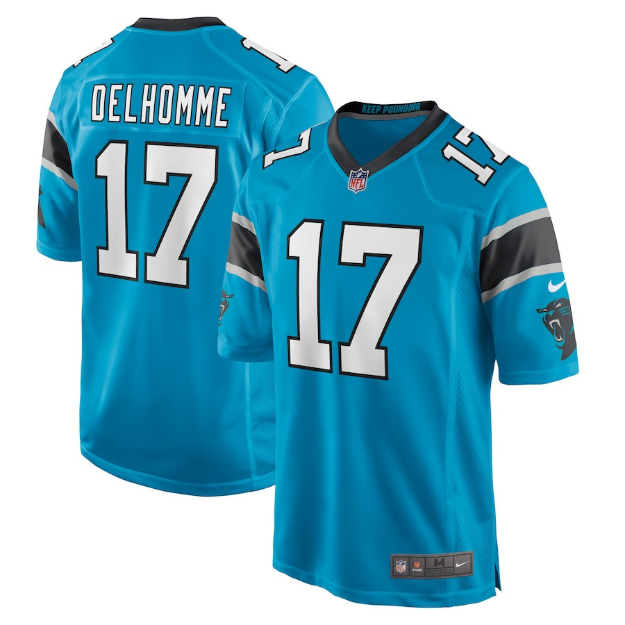 Jake Delhomme 17 Carolina Panthers Men Retired Jersey - Blue JS6123 Saliibo