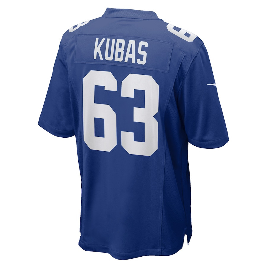 Jake Kubas 63 New York Giants Team Game Men Jersey - Royal JS5443 Saliibo - Image 3