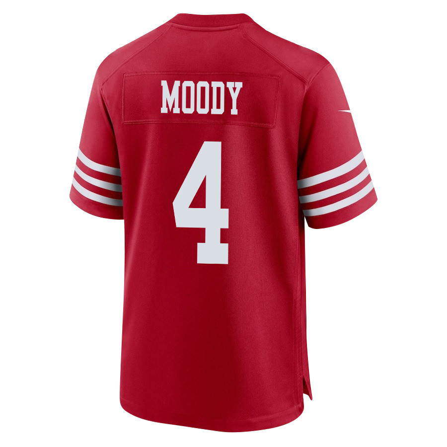 Jake Moody 4 San Francisco 49ers Super Bowl LVIII Patch Game Men Jersey - Scarlet JS5037 Saliibo - Image 3