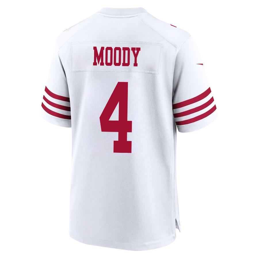 Jake Moody 4 San Francisco 49ers Super Bowl LVIII Patch Game Men Jersey - White JS6396 Saliibo - Image 3