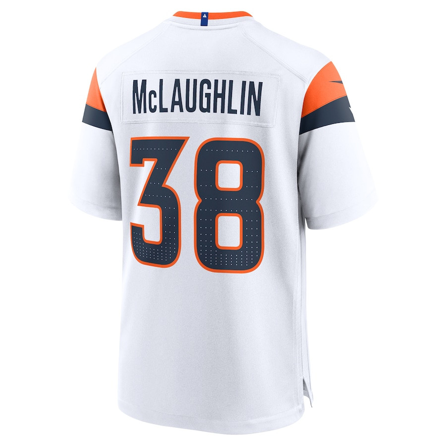 Jaleel McLaughlin 38 Denver Broncos Game Men Jersey - White JS7341 Saliibo - Image 3