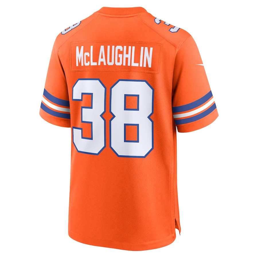 Jaleel McLaughlin 38 Denver Broncos Mile High Collection 1977 Throwback Player Game Men Jersey - Orange JS2245 Saliibo - Image 3