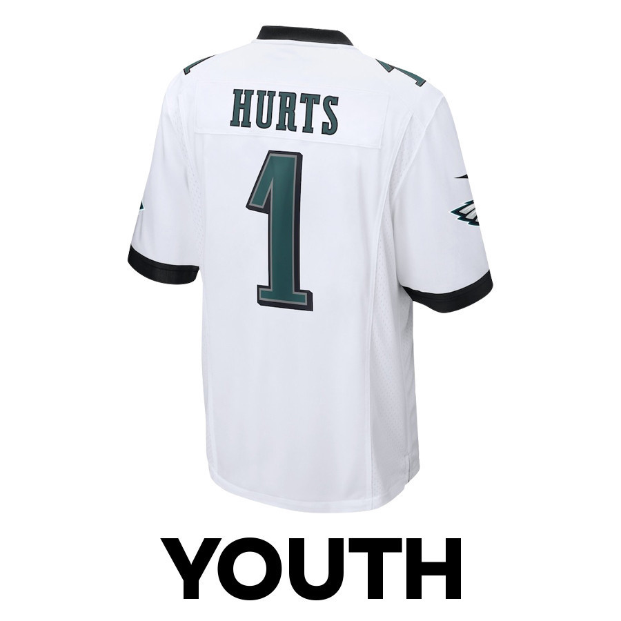 Jalen Hurts 1 Philadelphia Eagles Go Directly To Jalen Game YOUTH Jersey - White JS9262 Saliibo - Image 3