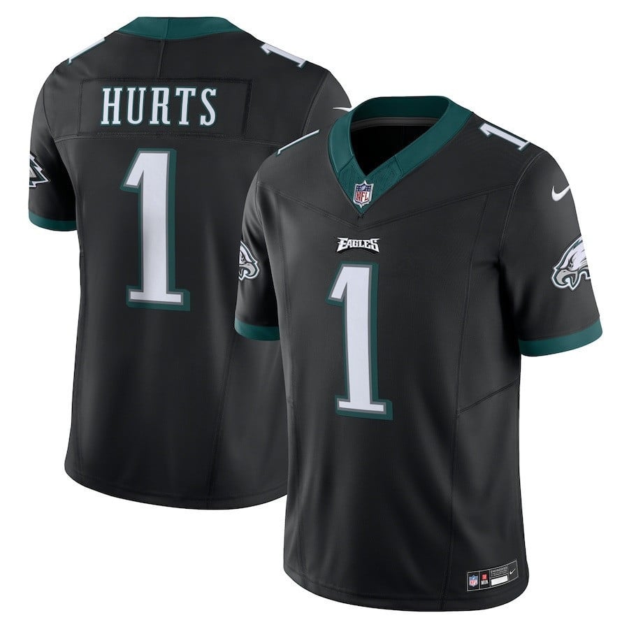 Jalen Hurts 1 Philadelphia Eagles Vapor F.U.S.E. Limited Jersey - Black JS1501 Saliibo
